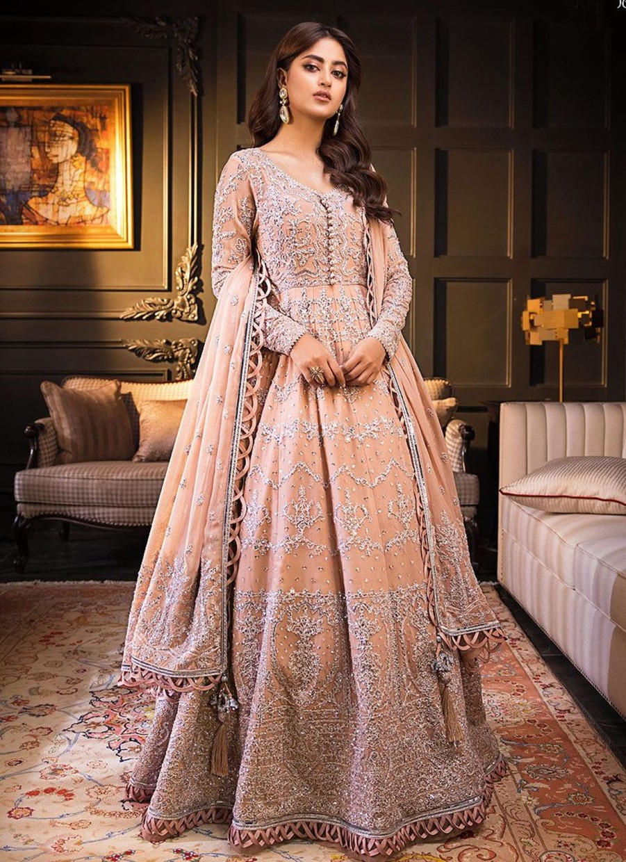 Salwar Kameez Asim Jofa | E-Adaa Sajal Edit Embroidered Pakistani Anarkali