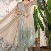 Salwar Kameez Maria.B | Coffee And Smoked Blue Embroidered Pakistani Salwar Kameez