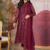 Salwar Kameez Zarif | Mulberry Embroidered Pakistani Salwar Kameez