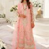 Salwar Kameez Maryum N Maria | Liuminous Blush Embroidered Pakistani Palazzo Suit