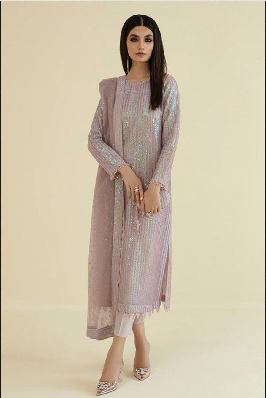 Salwar Kameez Baroque | Pink Embroidered Pakistani Salwar Kameez