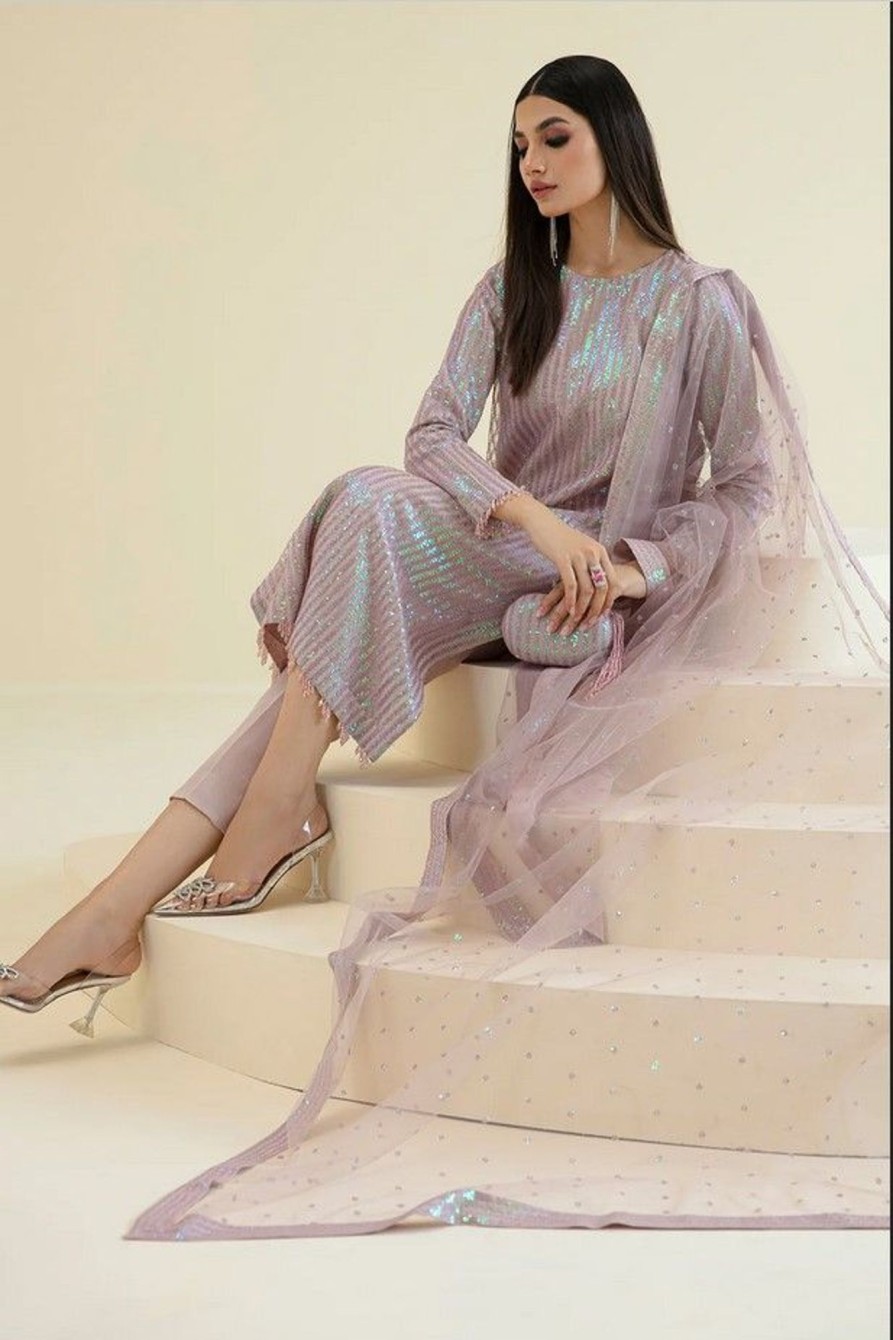 Salwar Kameez Baroque | Pink Embroidered Pakistani Salwar Kameez