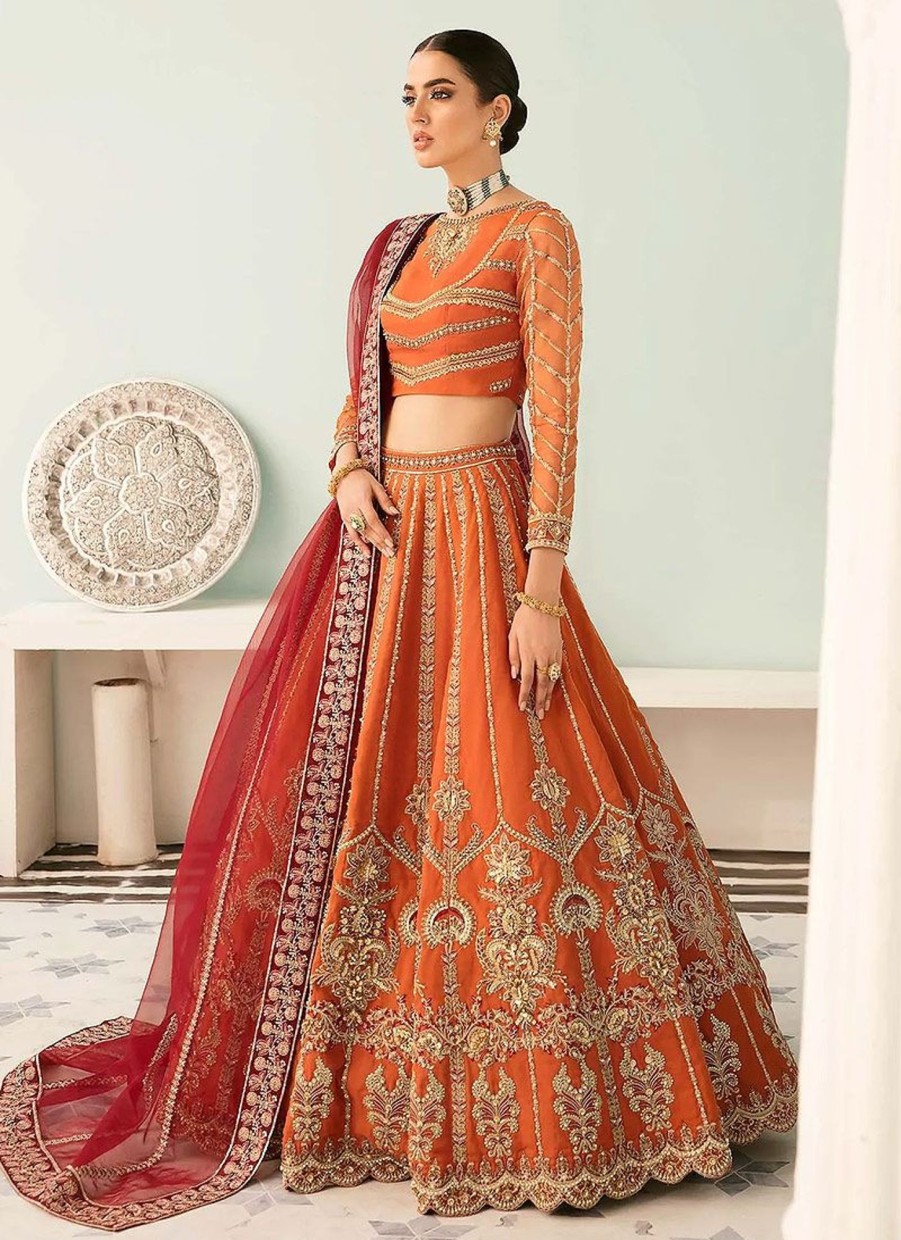 Lehengas Akbar Aslam | Agney Embroidered Pakistani Lehenga