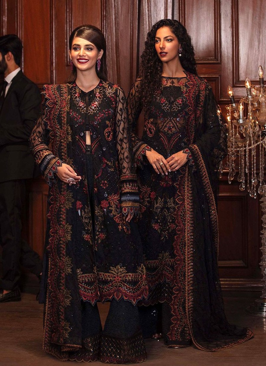 Salwar Kameez Iznik | Fonce Night Embroidered Pakistani Palazzo Suit