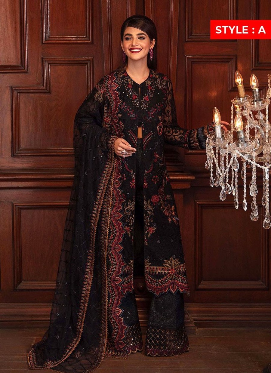 Salwar Kameez Iznik | Fonce Night Embroidered Pakistani Palazzo Suit