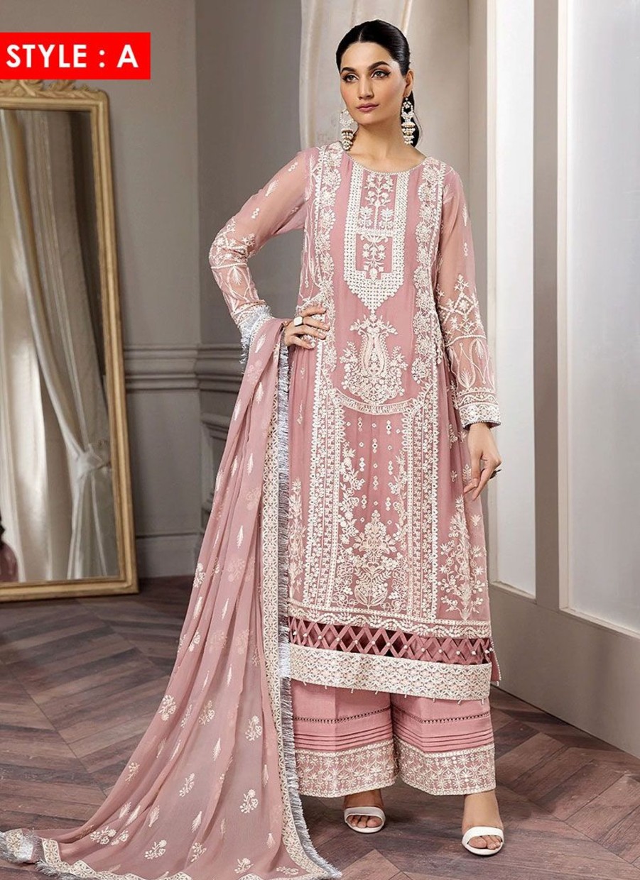 Salwar Kameez Alizeh | Almira Embroidered Pakistani Salwar Kameez/ Palazzo Suit