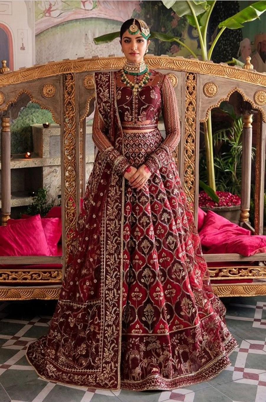 Lehengas Afrozeh | Tabeer Embroidered Pakistani Lehenga