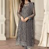 Salwar Kameez Zarif | Storm Grey Embroidered Pakistani Salwar Kameez