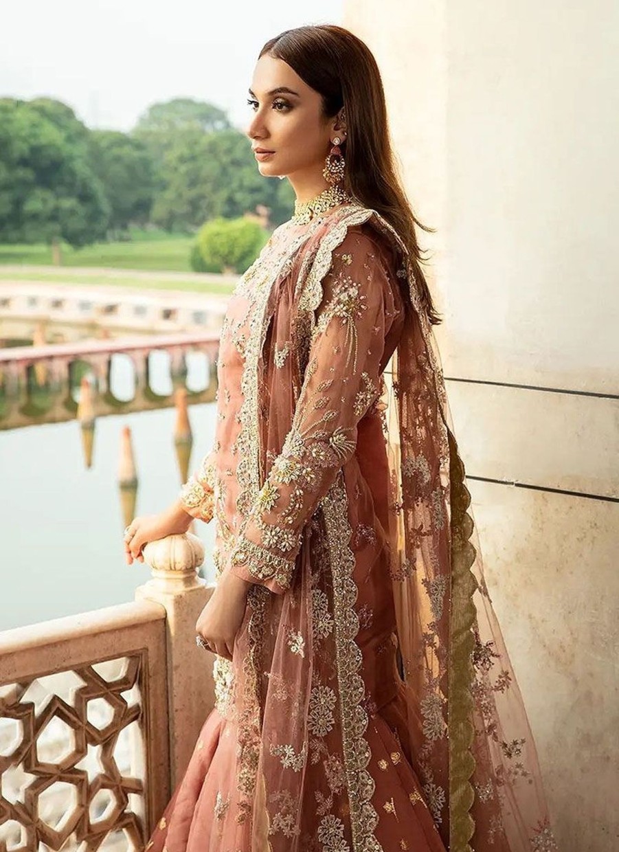 Salwar Kameez AJR Couture | Jahanara Embroidered Pakistani Gharara Suit