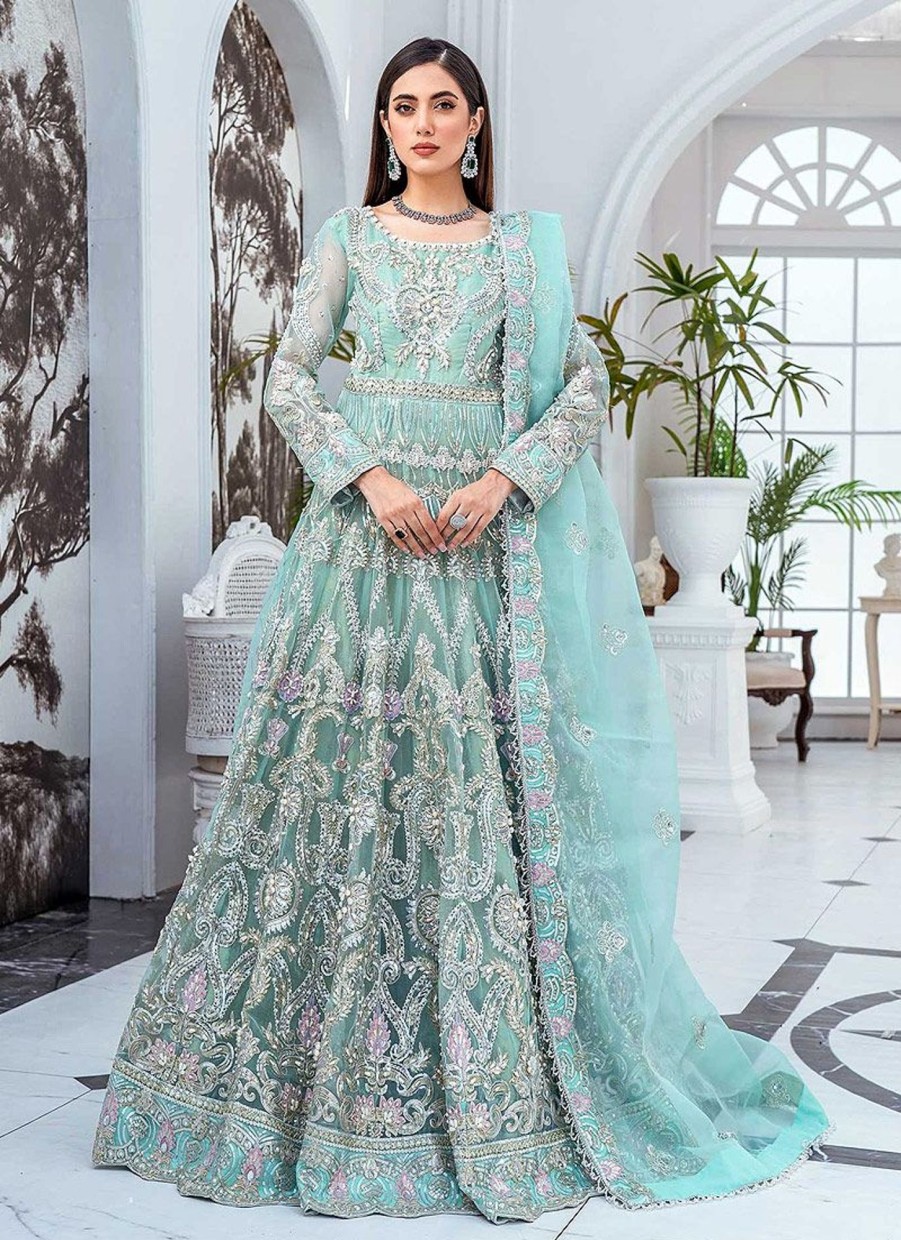 Salwar Kameez Maryum N Maria | Icy Morn Embroidered Pakistani Anarkali Suit