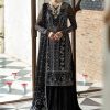 Salwar Kameez Alizeh | Mystic Noir Embroidered Pakistani Palazzo Suit