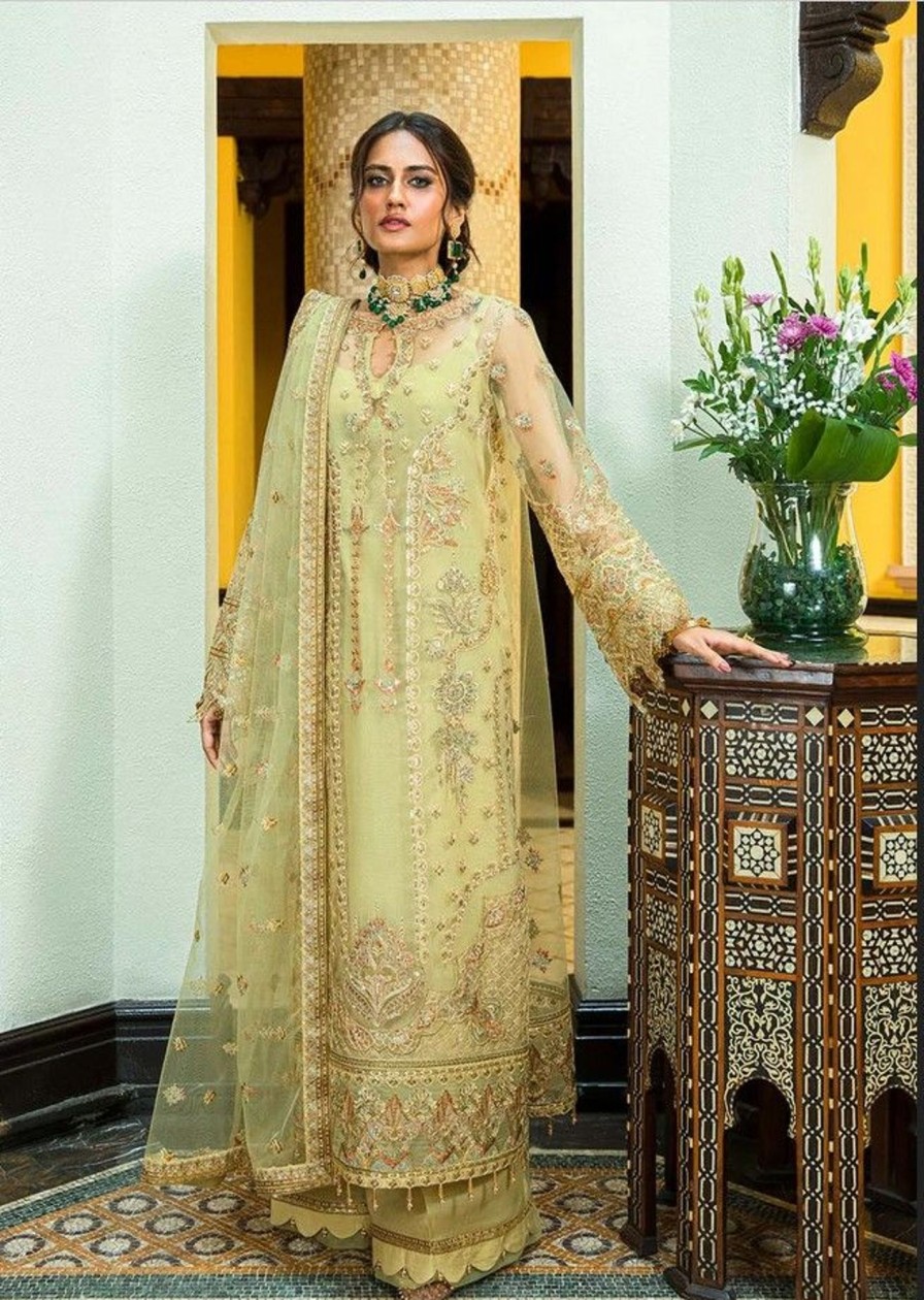 Salwar Kameez Aik | Glossier Embroidered Pakistani Palazzo Suit