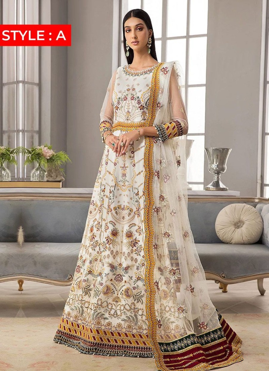 Salwar Kameez Alizeh | Sawera Embroidered Pakistani Anarkali/ Lehnega